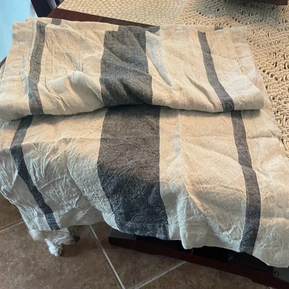 Tavolo Kitchen Runner Striped Linen Italy